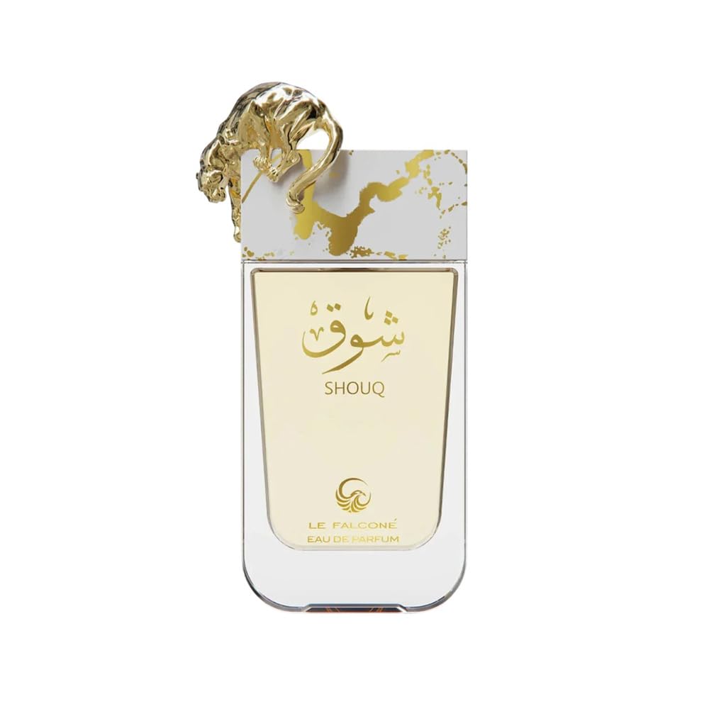 The Le Falcone Shouq EDP 3.0 bottle offers a warm, inviting scent for evenings.