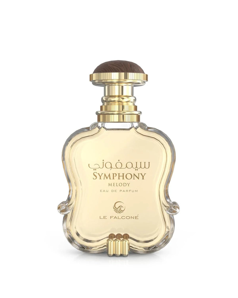 Le Falcone Symphony Melody bottle on display, highlighting premium design and long-lasting presence.