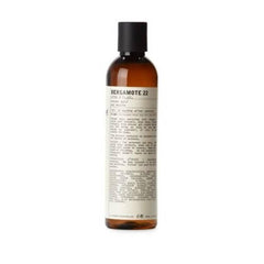 Le Labo Bergamote 22 shower gel bottle for a refreshing morning routine and citrus aroma.
