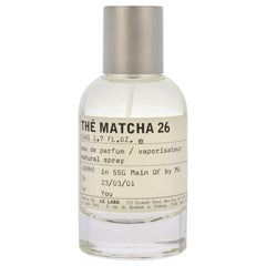 Le Labo The Matcha 26 spray nozzle closeup highlighting long-lasting fragrance potential.