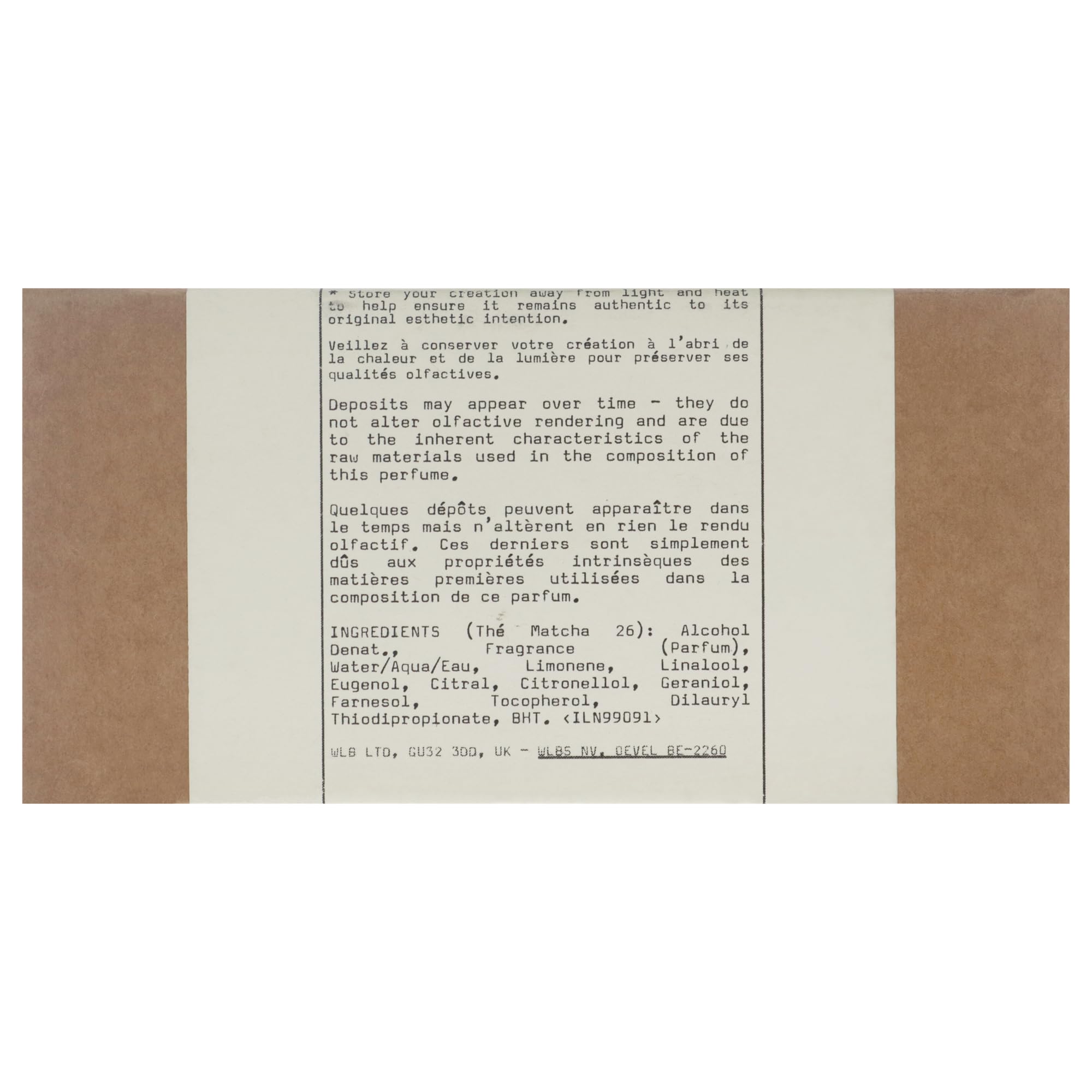 Le Labo The Matcha 26 unisex label signals versatile appeal for all.