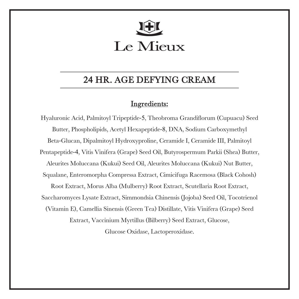 Le Mieux application routine image shows step-by-step use for daily care.