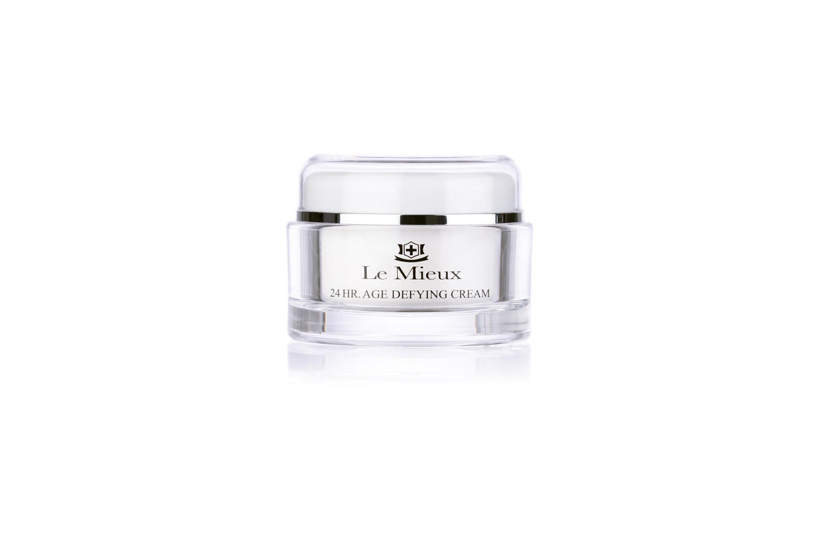 Le Mieux 24 Hr Age Defying Cream texture close-up, rich and hydrating for lasting moisture.