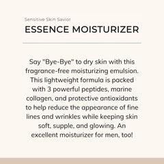 Le Mieux Essence Moisturizer peptide ingredients emphasize potential firming and smoothing.