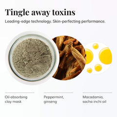 Le Mieux Icy Revitalizing Mask with French green clay and Amazon white clay display