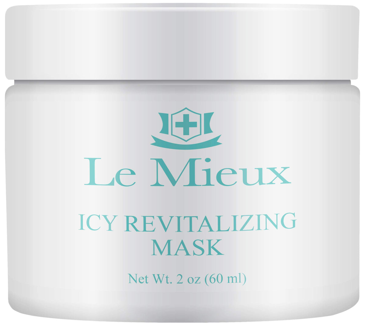 Le Mieux Icy Revitalizing Mask jar close-up showing creamy clay texture