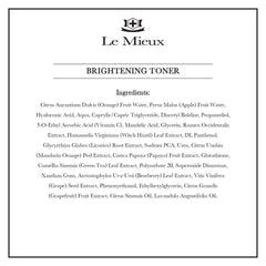 Le Mieux Illuminating Toner ingredients blend for brightening