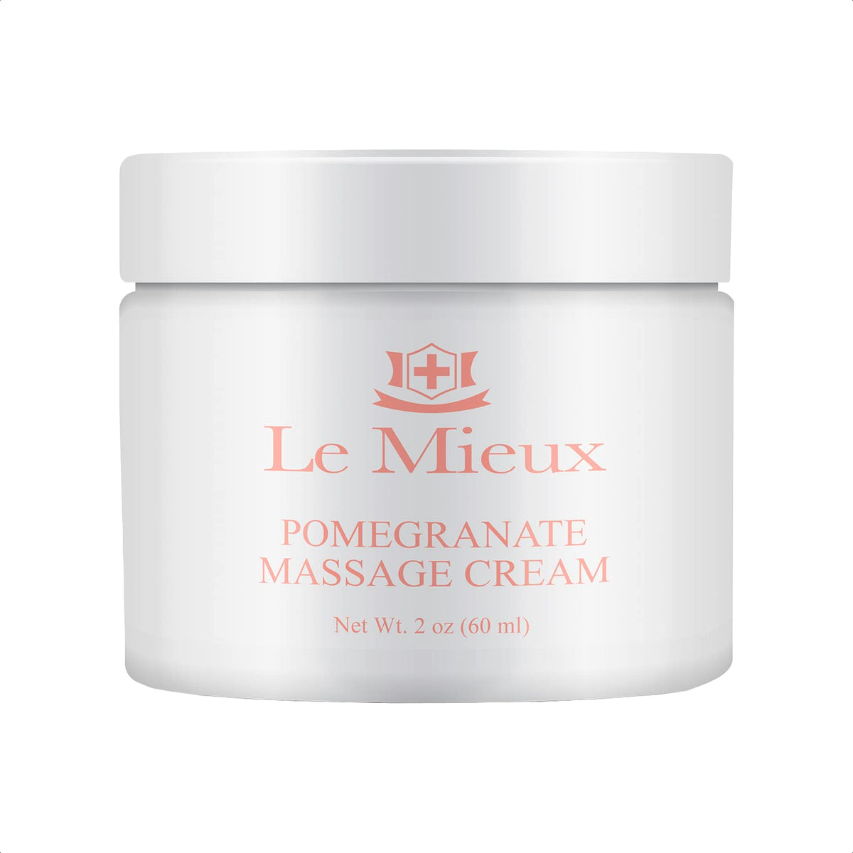 Le Mieux Pomegranate Massage Cream bottle showcases a luxurious, hydrating option for facial care.