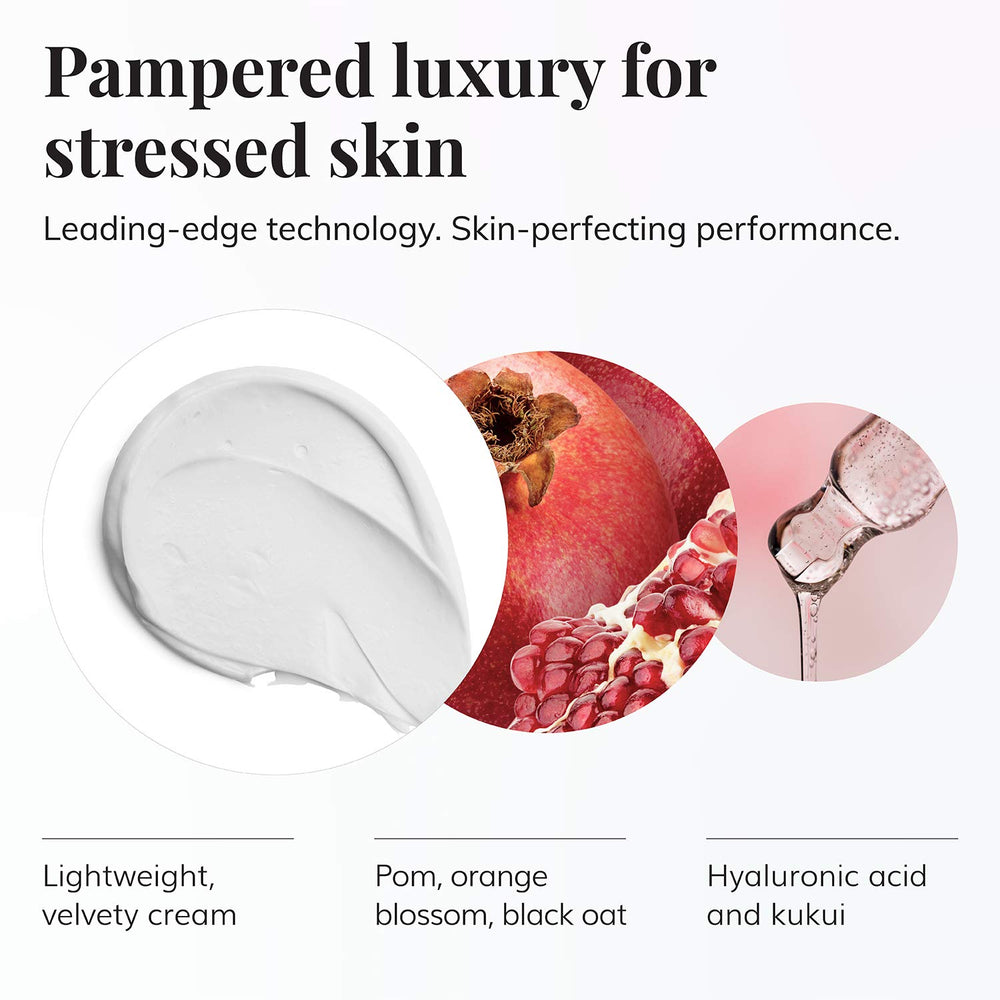 Le Mieux Pomegranate Massage Cream jar open reveals rich, glide-friendly texture for soothing massages.