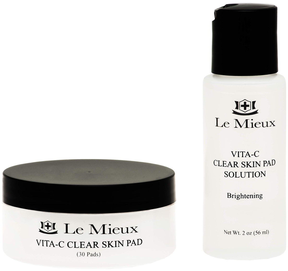 Le Mieux Vita-C Clear Skin Pad packaging highlights convenient at-home exfoliation.