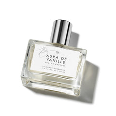 Le Monde Gourmand Aura de Vanille bottle cap close-up showing warm vanilla mood