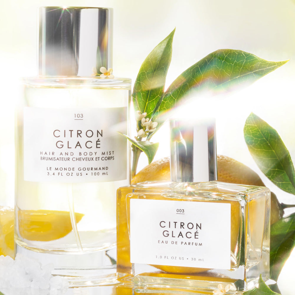 Mist applied to body and hair for a cohesive scent experience.