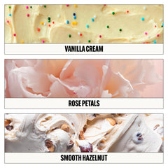 Le Monde Gourmand Confetti Dorés vanilla cream detail—gourmet sweetness for daily joy