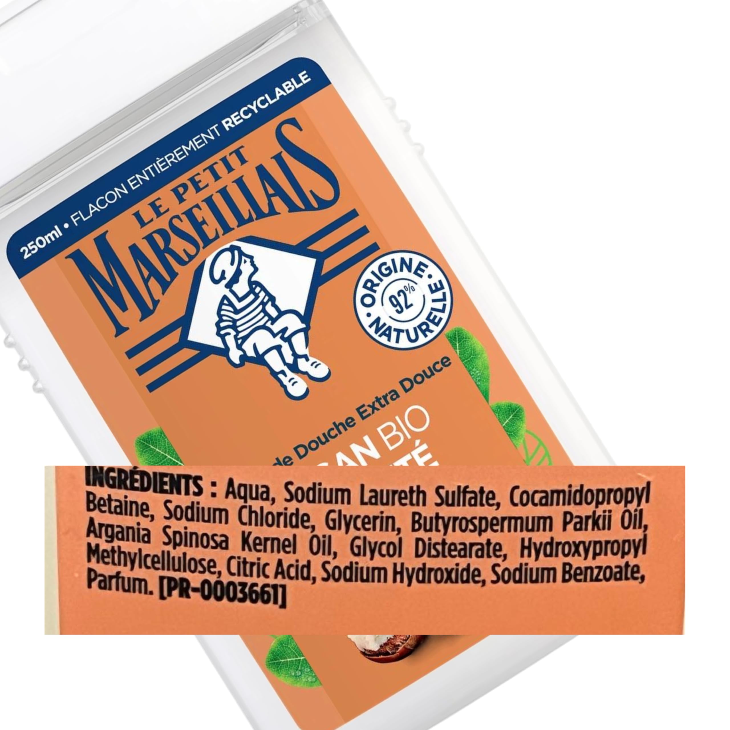 Le Petit Marseillais Argan BIO Body Wash luxurious lather evokes spa-like showering.