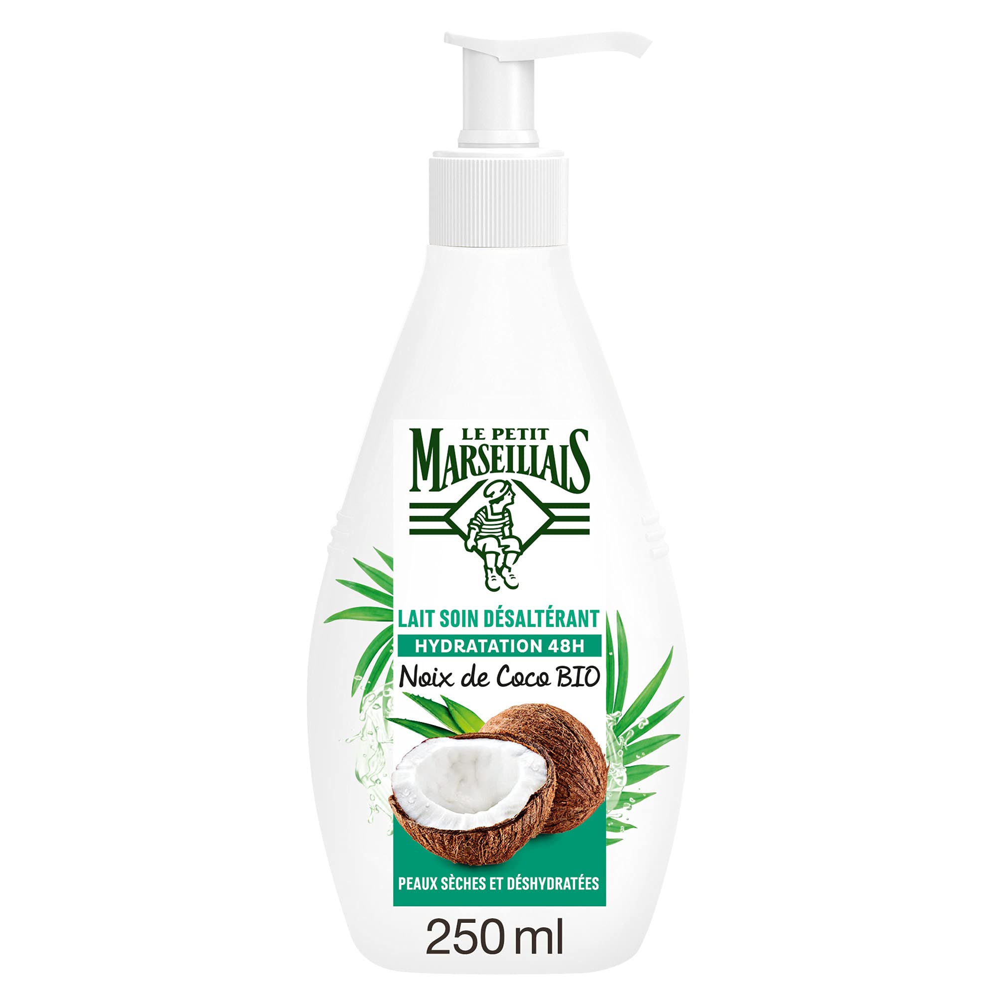 Le Petit Marseillais Coconut Body Milk pump bottle provides fast-absorbing hydration.