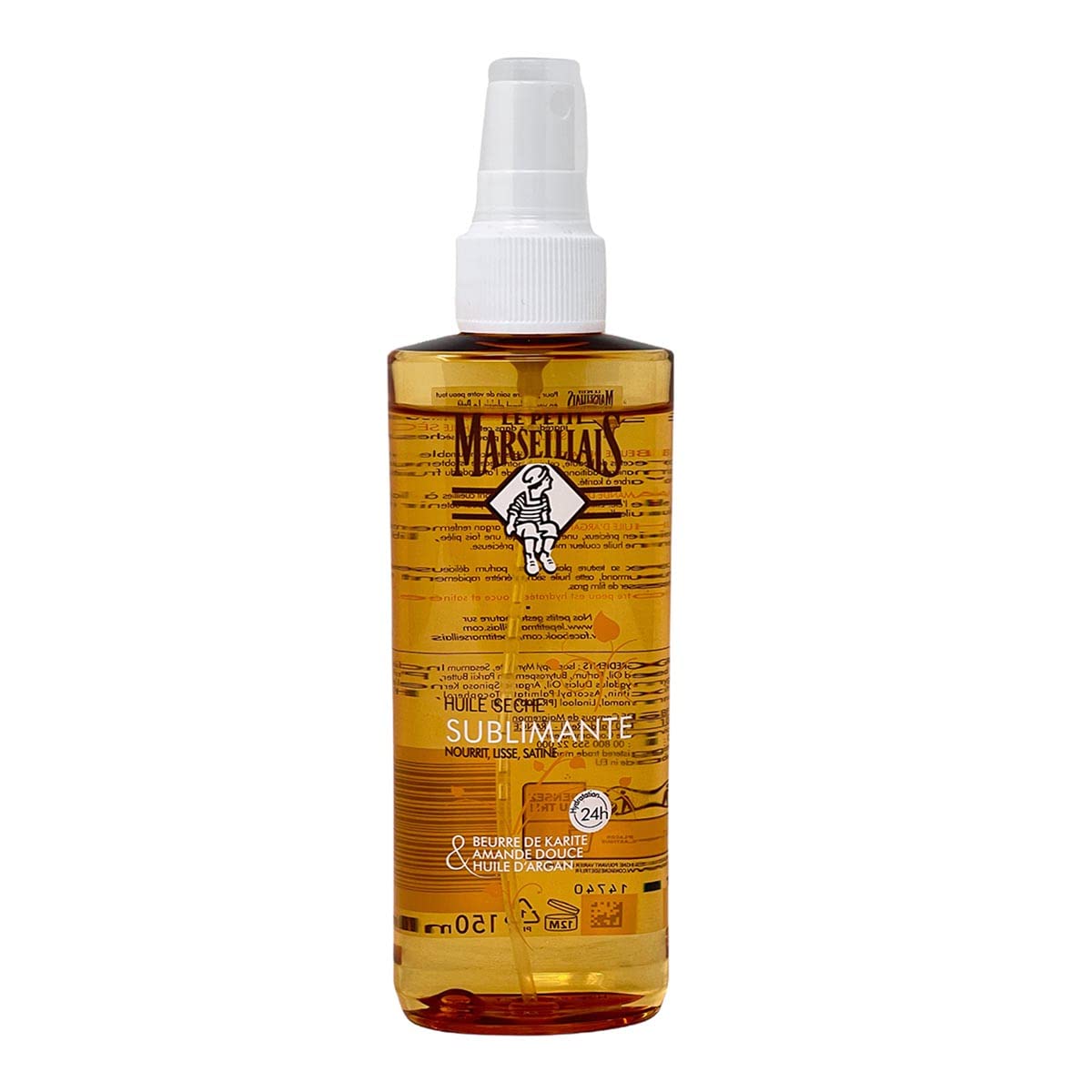 Le Petit Marseillais dry skin oil bottle fast absorption for hydrated, satin skin