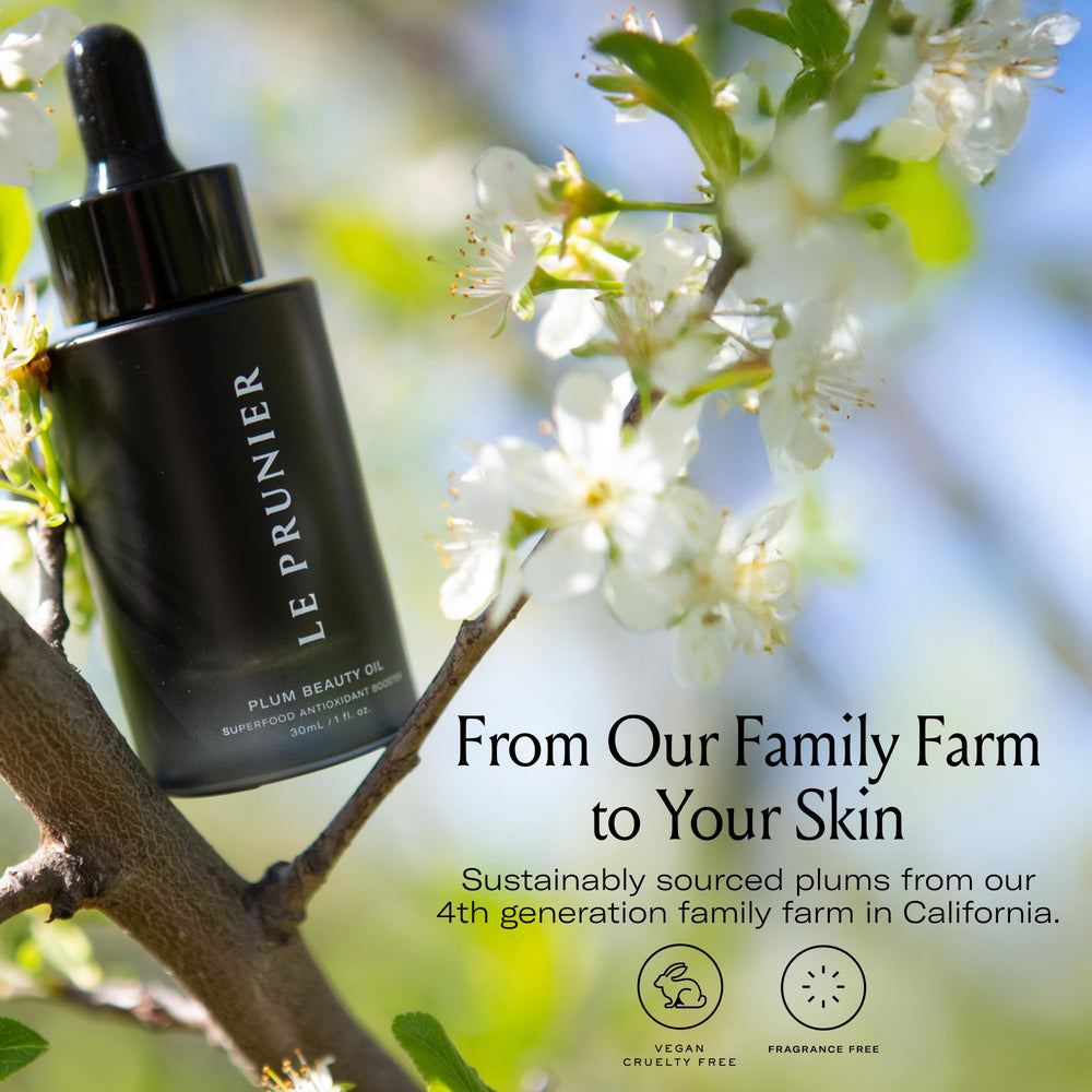 Le Prunier Plum Beauty Oil for hair ends adds shine and frizz control