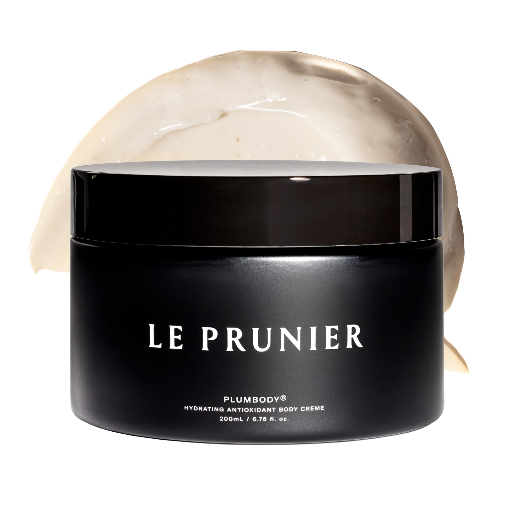 Le Prunier Plumbody bottle close-up highlighting luxurious hydration.