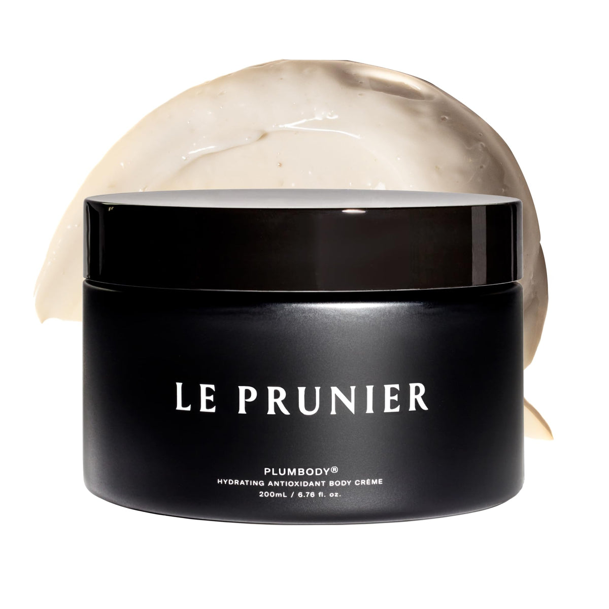 Le Prunier Plumbody bottle close-up highlighting luxurious hydration.