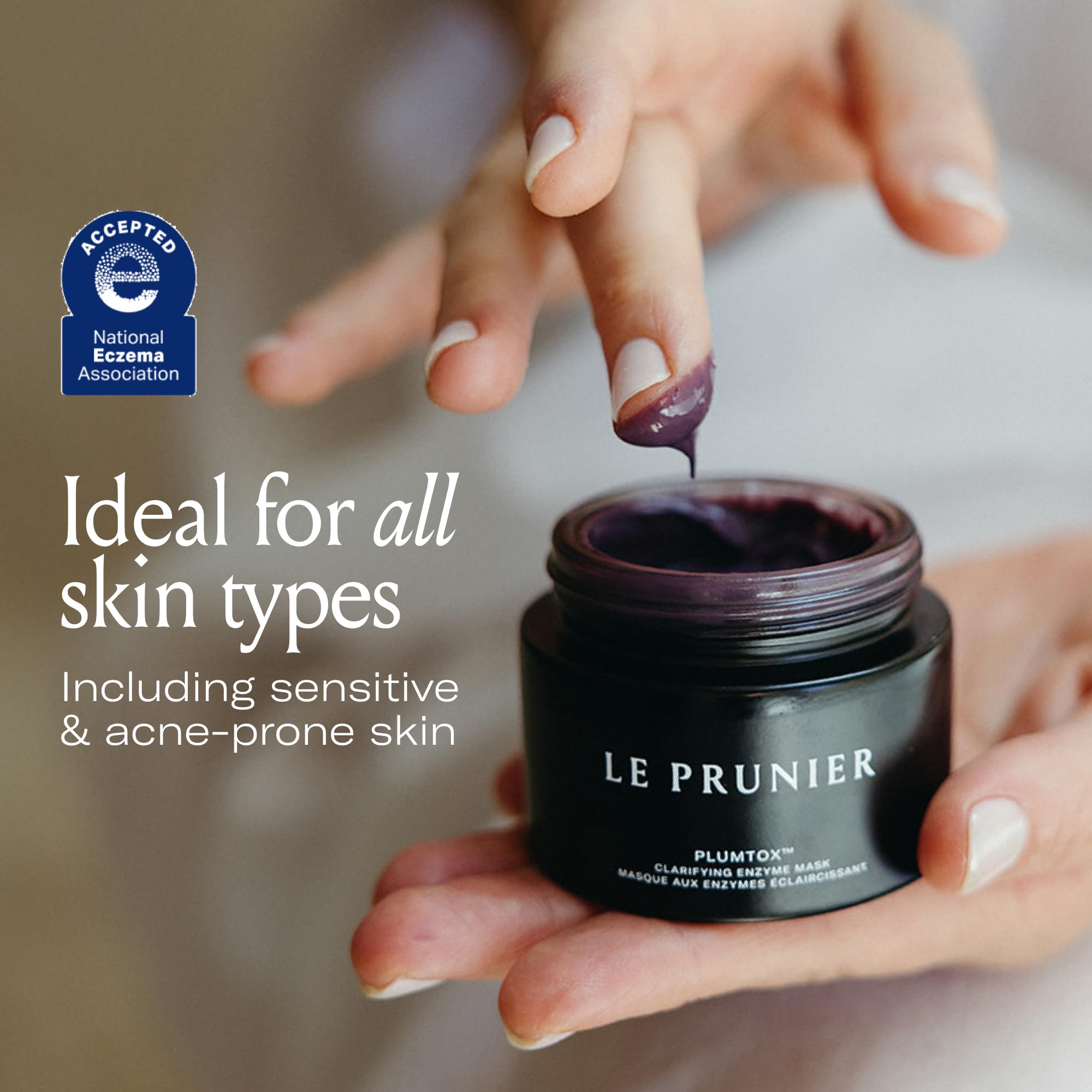 Swirl texture of Plumtox mask suggesting pore-refining action