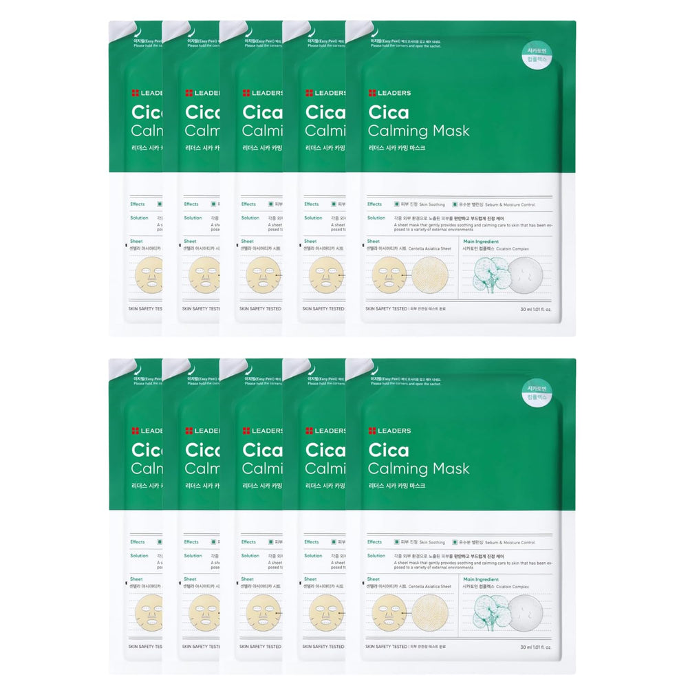 LEADERS Cica Calming Mask close-up serum concentration on the sheet