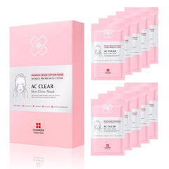 Leaders Insolution AC Clear Skin Clinic Mask packaging highlights acne-friendly care.