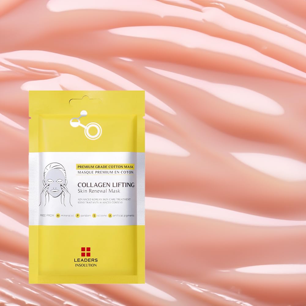 Leaders Insolution Collagen Lifting Mask on face delivers firming hydration