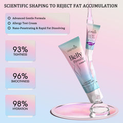 Leadyeah B Flat Belly Firming Cream being applied to skin for firming.