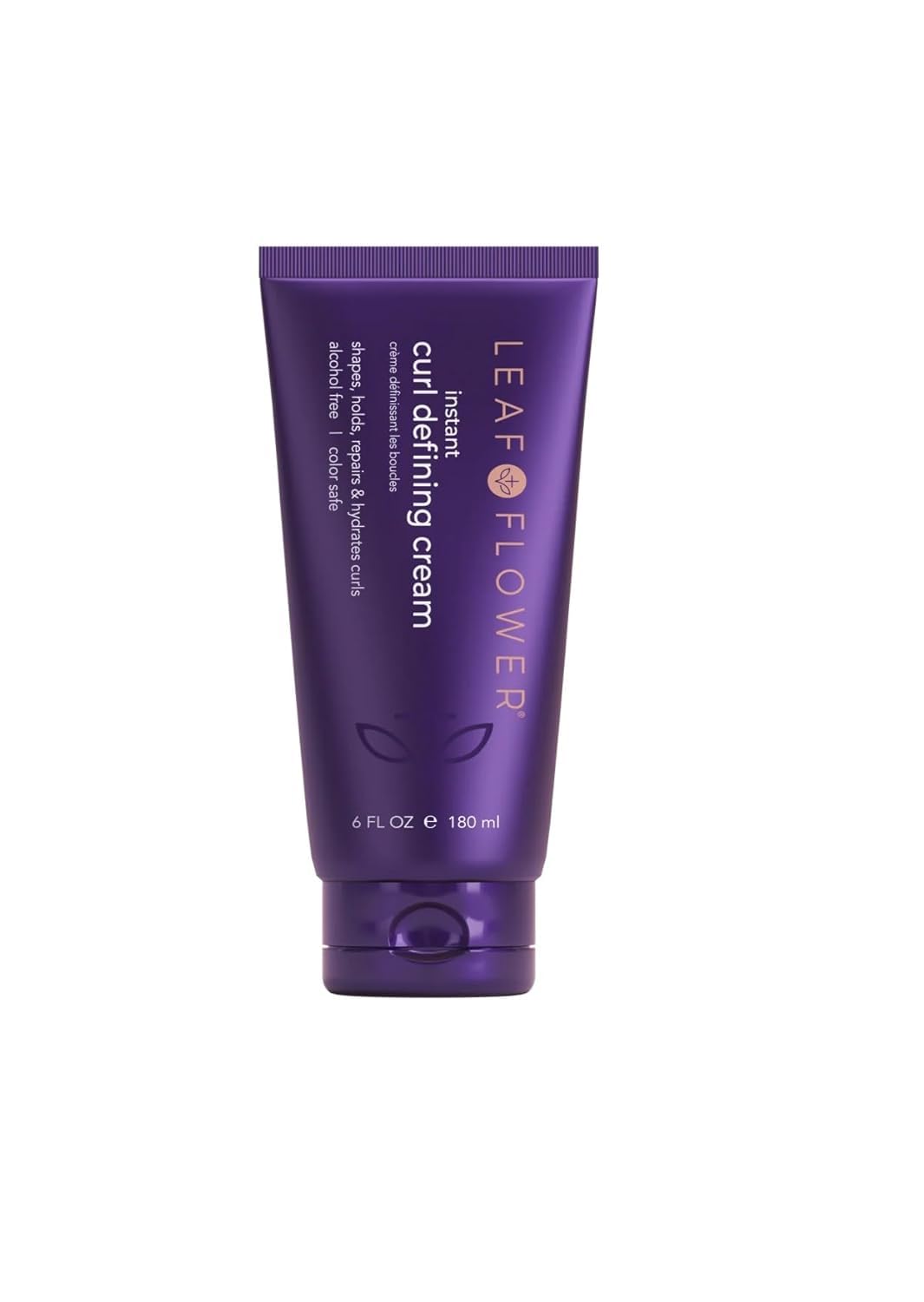 Leaf & Flower Instant Curl Defining Cream bottle highlights hydrated defined curls