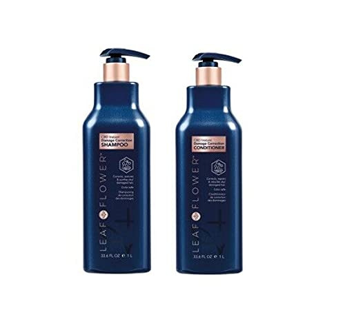 Leaf & Flower Instant Damage Correction Shampoo bottle for gentle cleansing and smoother strands.