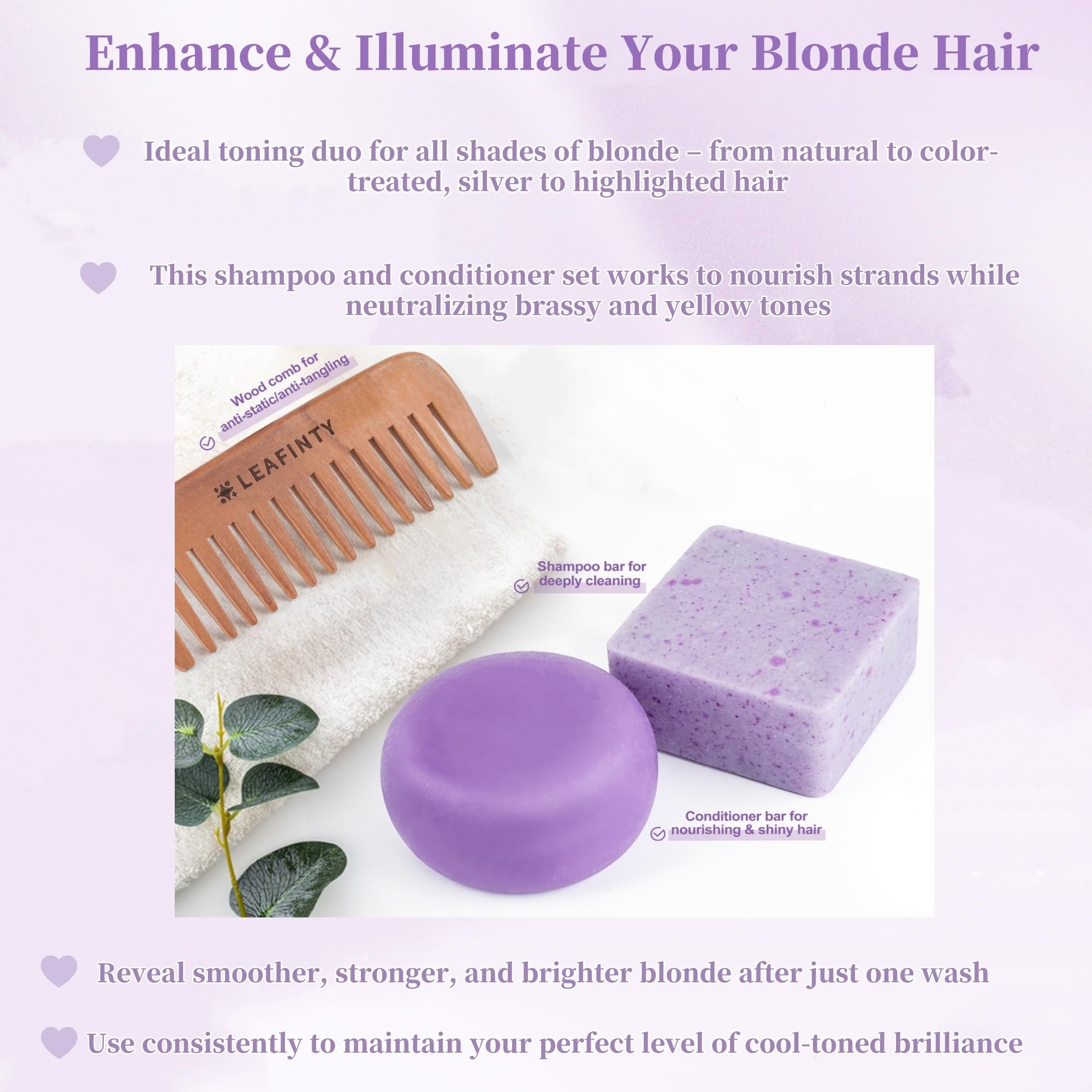 Leafinty Sundazed conditioner bar with jasmine and rose fragrance.