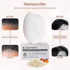 Leafinty conditioner bar application shows nourishing care