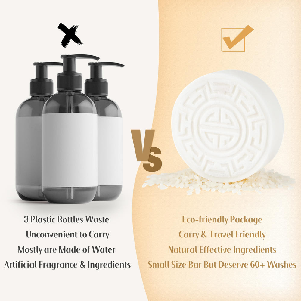 Leafinty Rice Water Shampoo Bar gift-pack image suggests eco-conscious gifting.