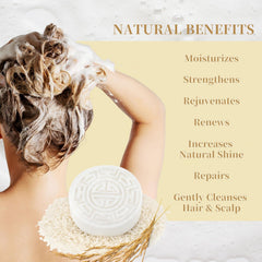 Leafinty Rice Water Shampoo Bar solid form promises travel-friendly, compact care.