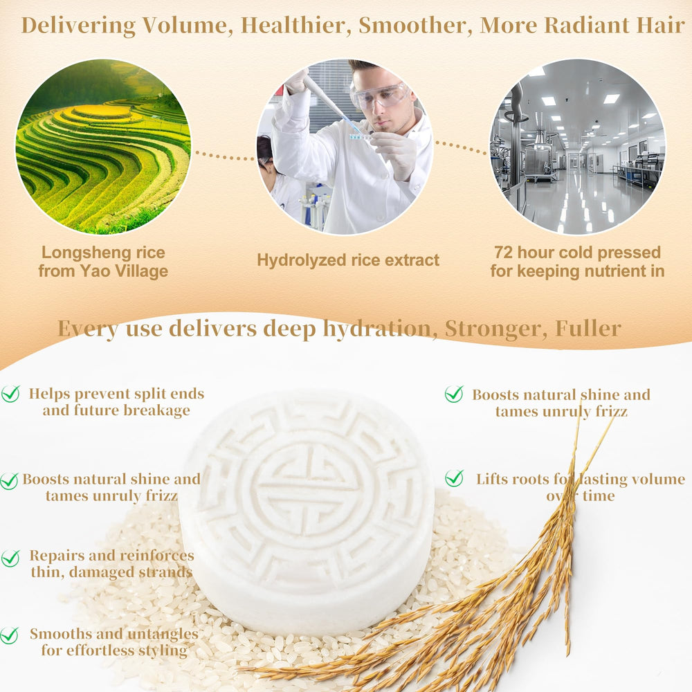 Leafinty Rice Water Shampoo Bar in travel bag scene emphasizes portability.