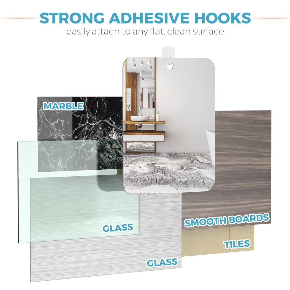 LeaOcaao shower mirror silver finish for modern bathrooms