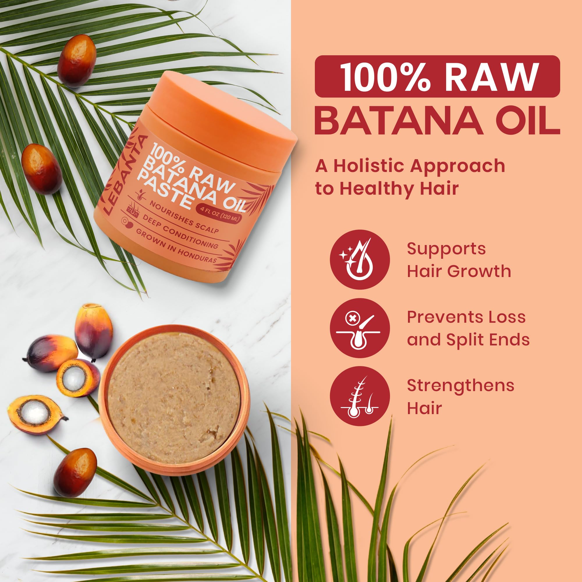 Lebanta Batana oil applied on scalp for deep conditioning and scalp care