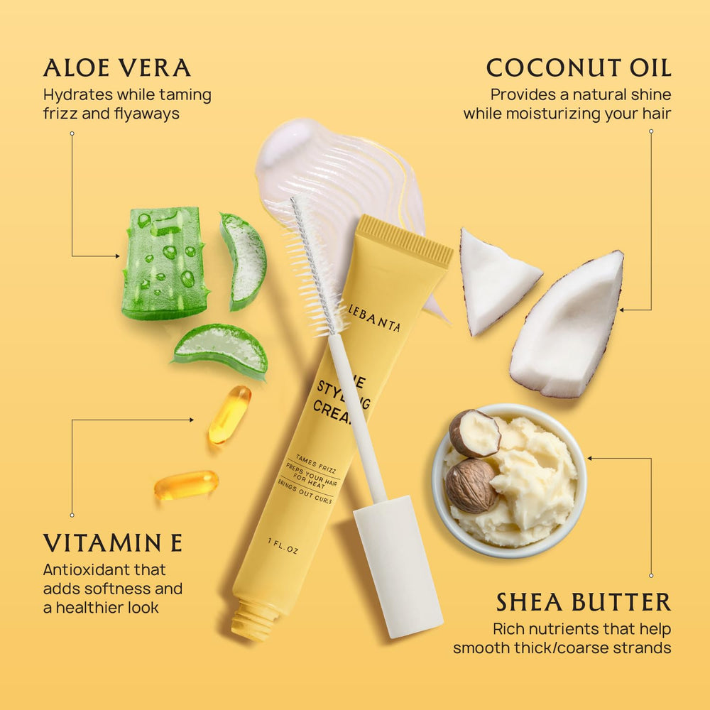 Lebanta Fly Away Stick demonstrates flyaways control for a smooth, frizz-free finish.