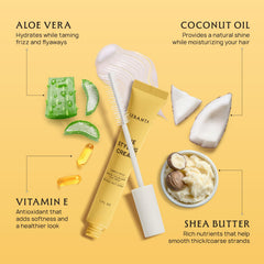 Lebanta Fly Away Stick demonstrates flyaways control for a smooth, frizz-free finish.