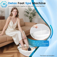 LeCaung foot detox setup in use, plug-and-play ready.