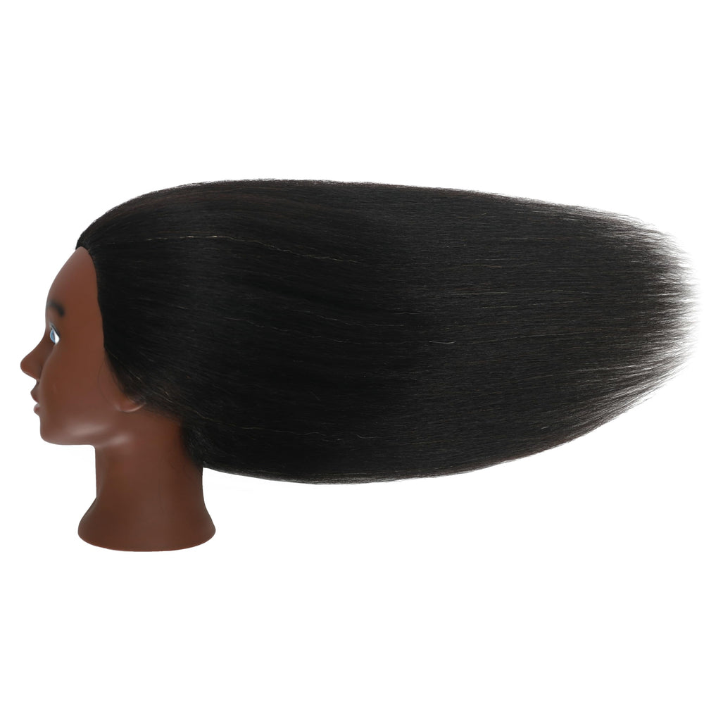 LECIPO 30-inch real hair mannequin supports versatile hairdressing practice