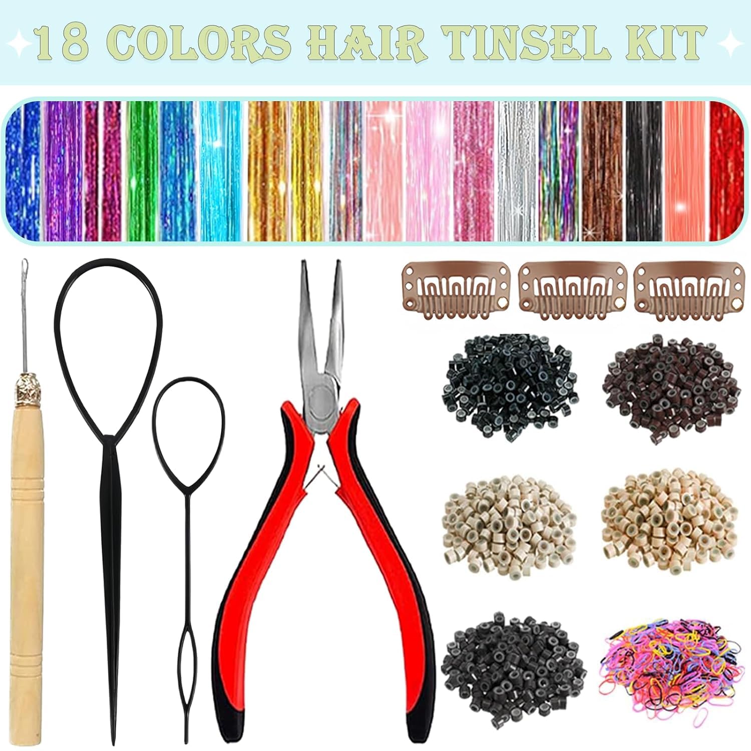 LEDIZE 7600 strands fairy tinsel adds bold sparkle.