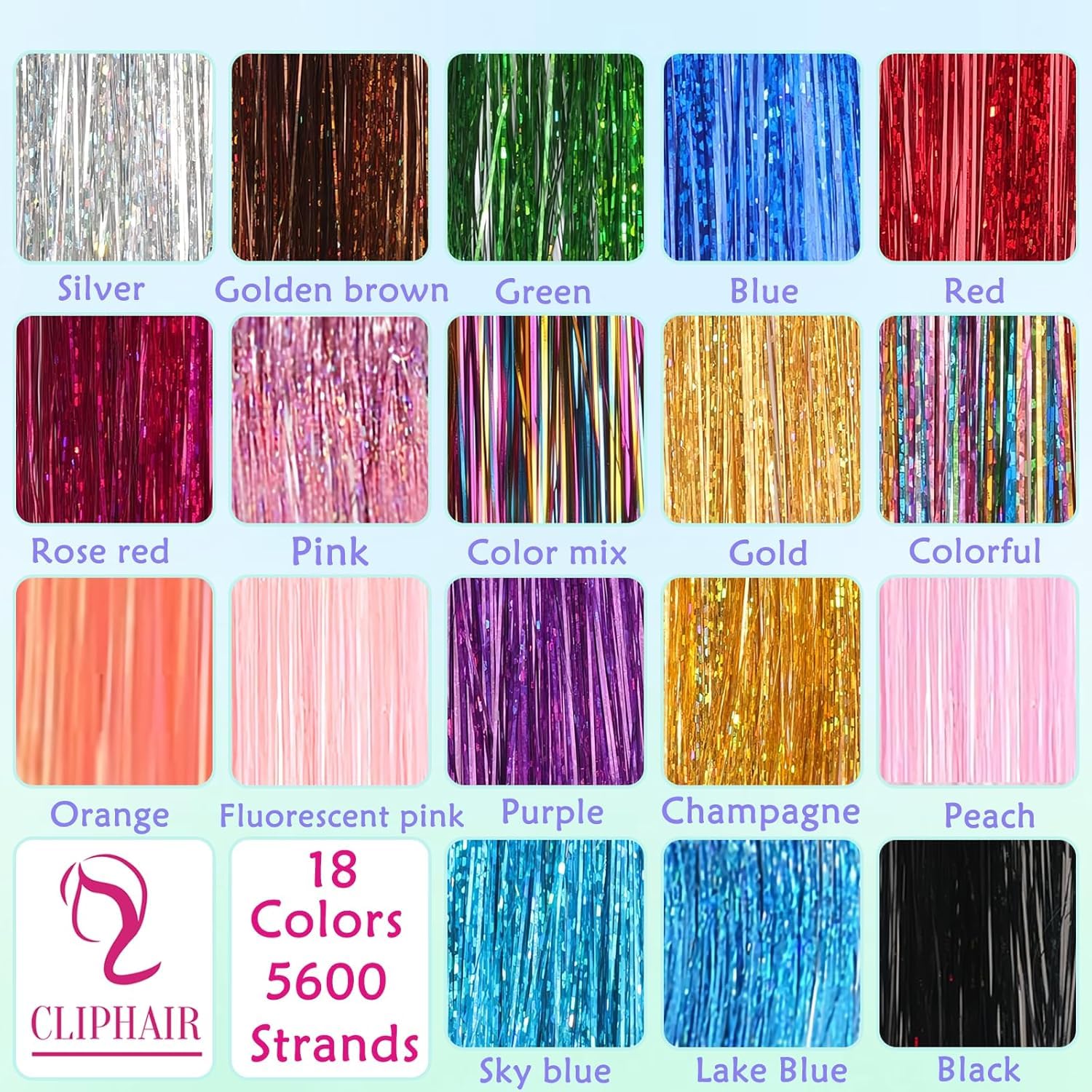 LEDIZE heat-resistant polyester tinsel compatible with styling tools.