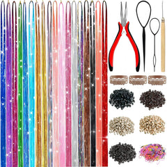 LEDIZE hair tinsel kit in 18 colors for vibrant daily styles.