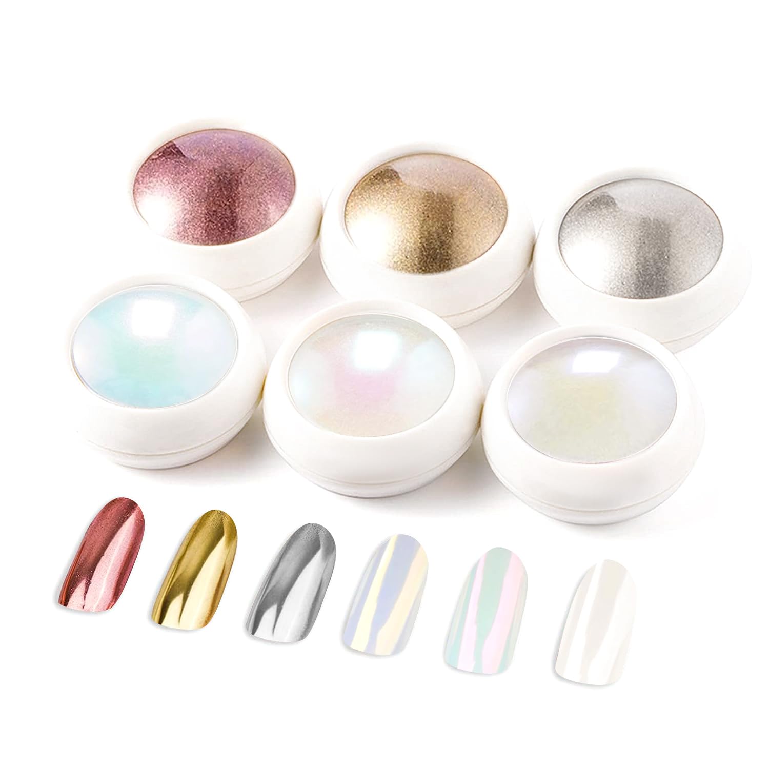 LEDSUEI gold chrome nail powder with mirror shine for dazzling salon-grade nails.