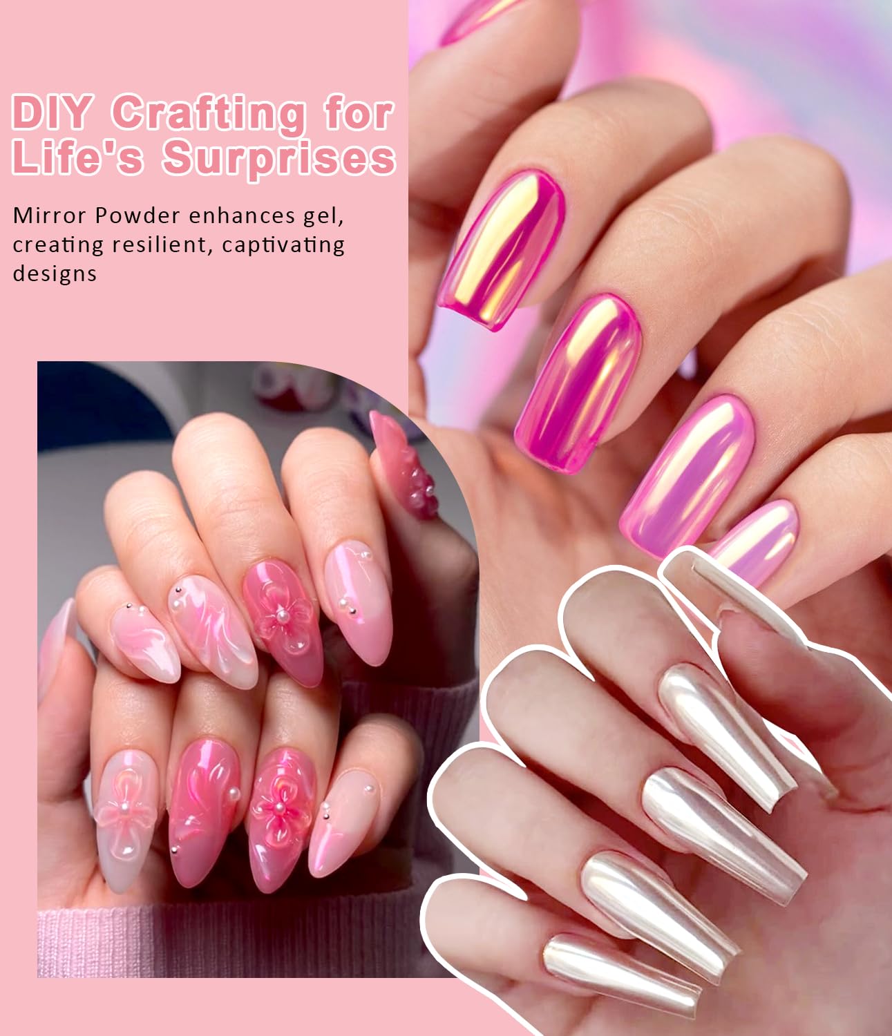 LEDSUEI mess-free application reduces glitter spillage during use.