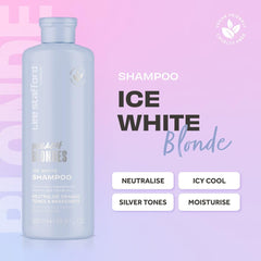 Lee Stafford blue-toning shampoo application on damp hair for calmer tones