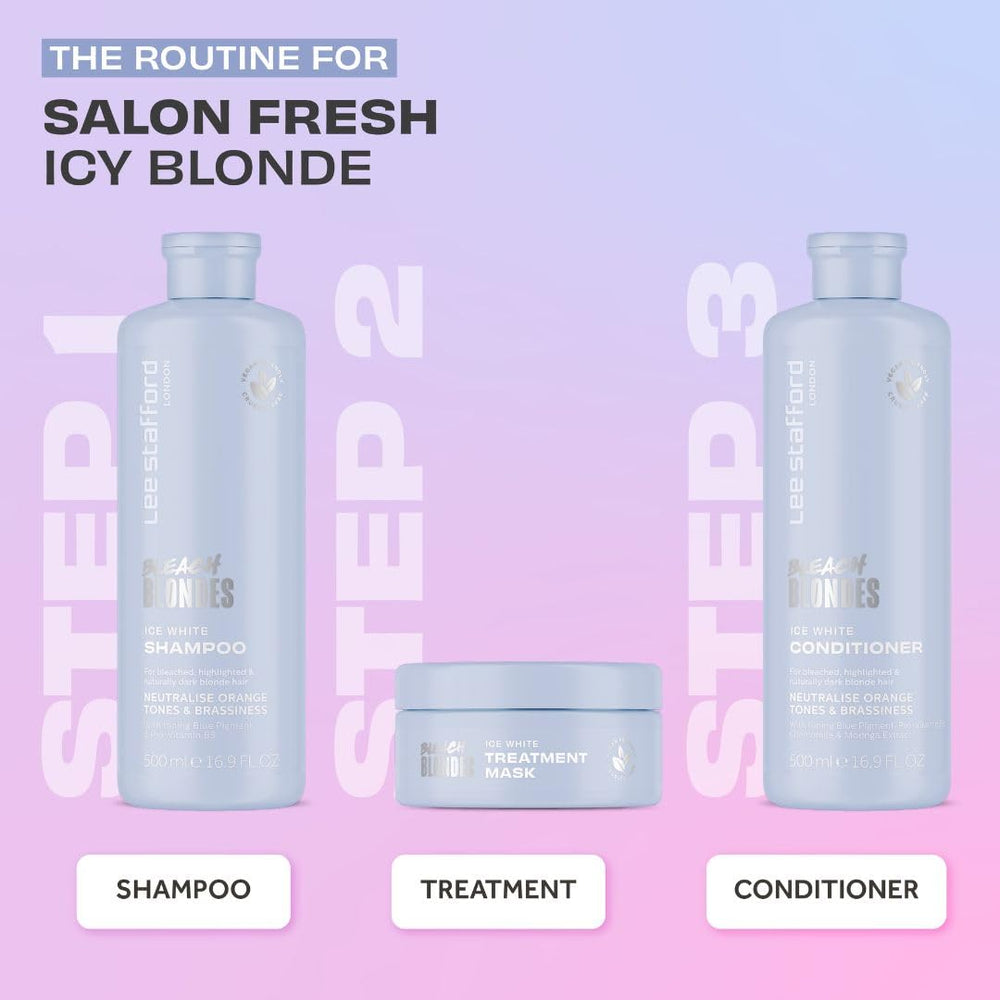 Creamy lather from Lee Stafford Blue Toning Shampoo for gradual toning