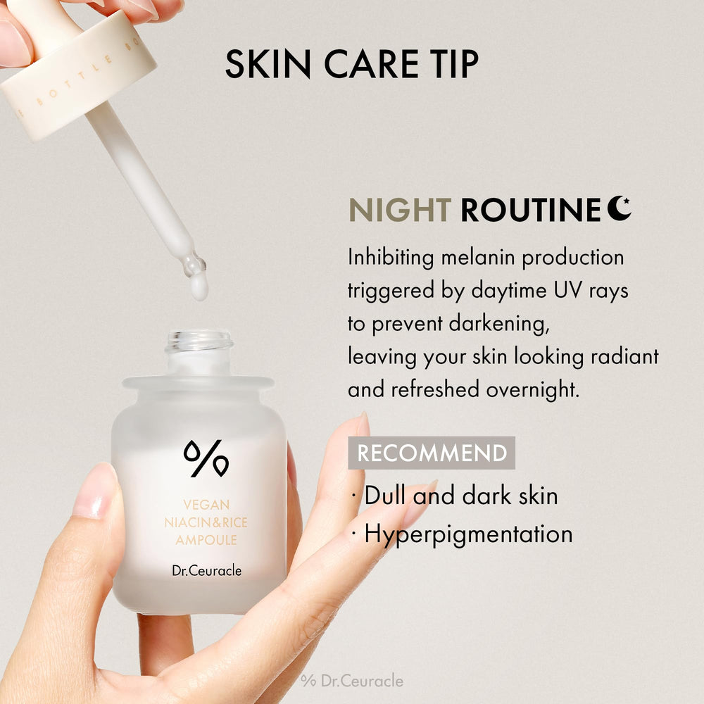 Rice extract detail suggests gentle renewal and smoother texture in Leegeehaam Dr.Ceuracle ampoule