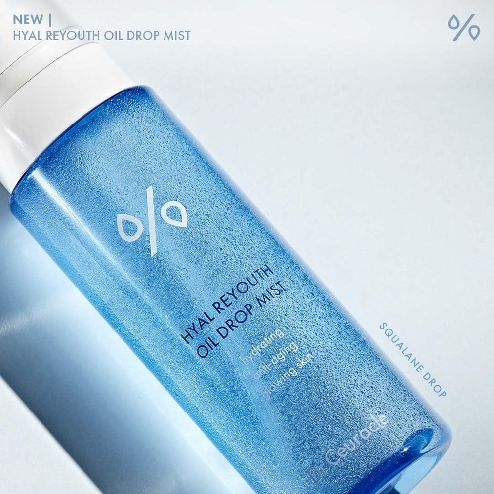 Leegeehaam Hyal Reyouth Oil Drop Mist being spritzed in daily routine